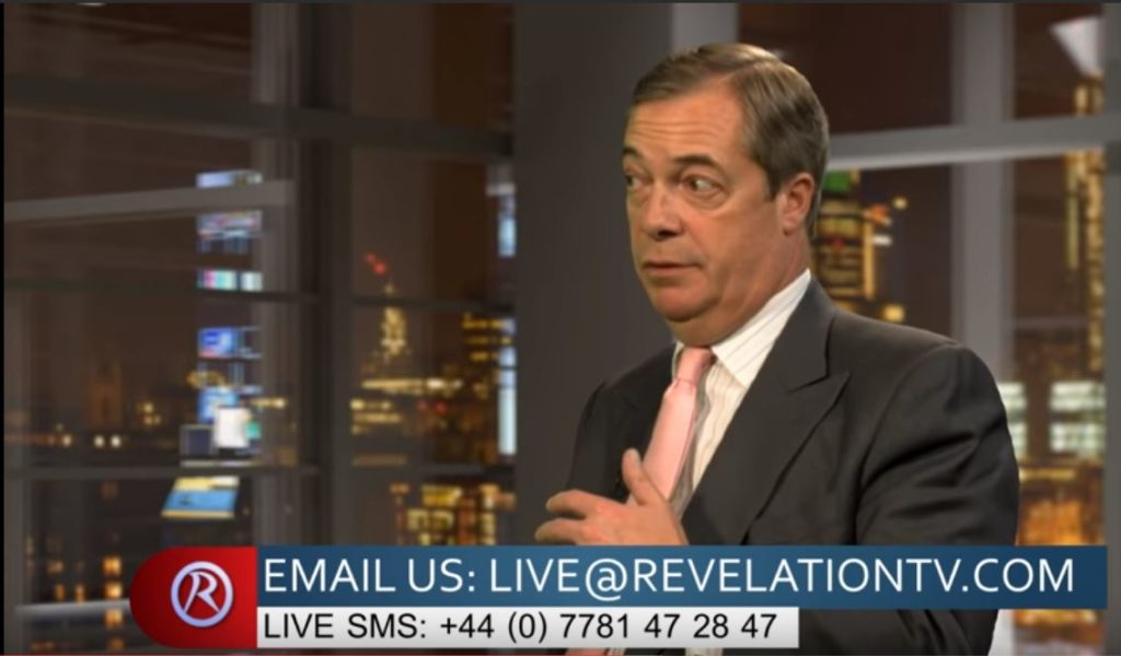 Nigel Farage on the Christian channel "Revelation TV"