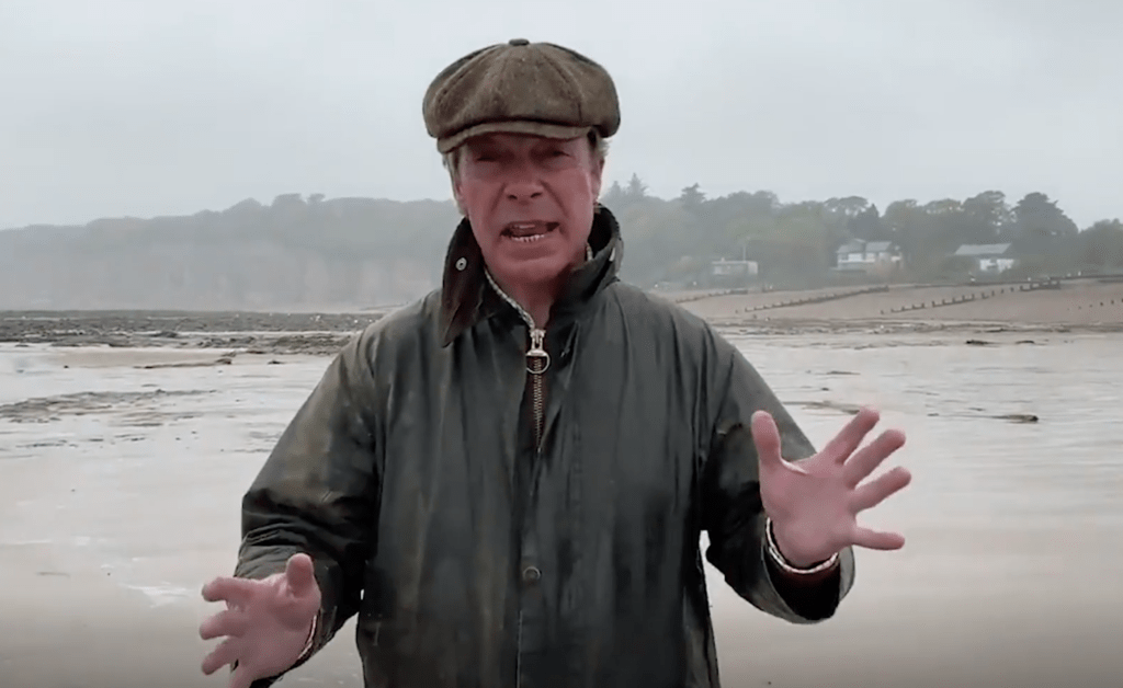 Nigel Farage at Pett Level beach in East Sussex