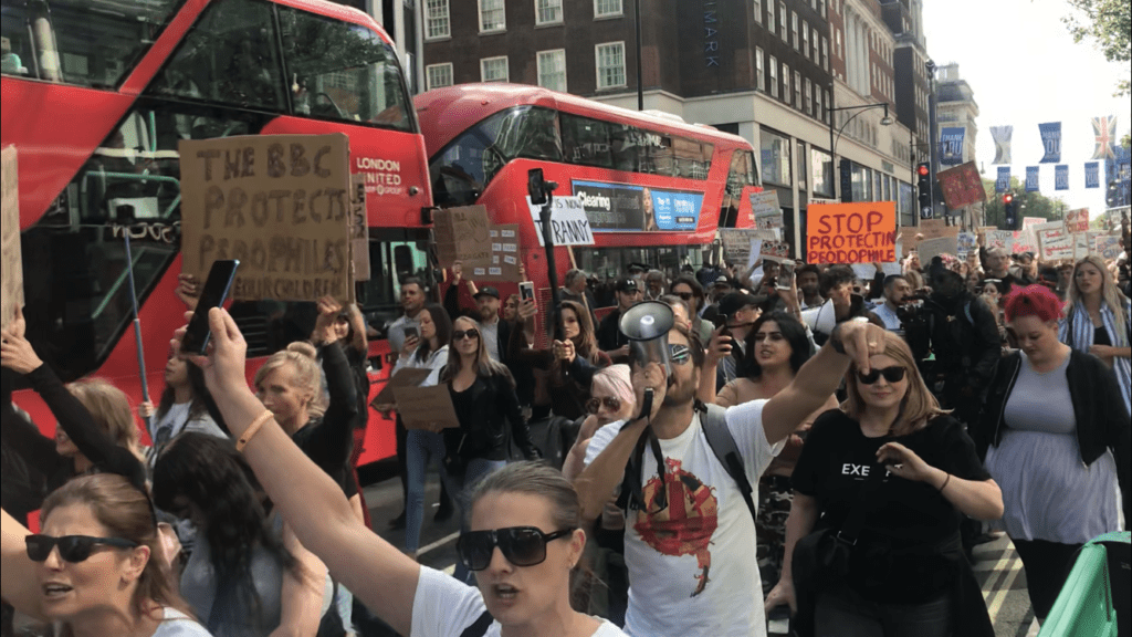 “Stand Up For The Children” march on Oxford Street, London, 5 September 2020. 